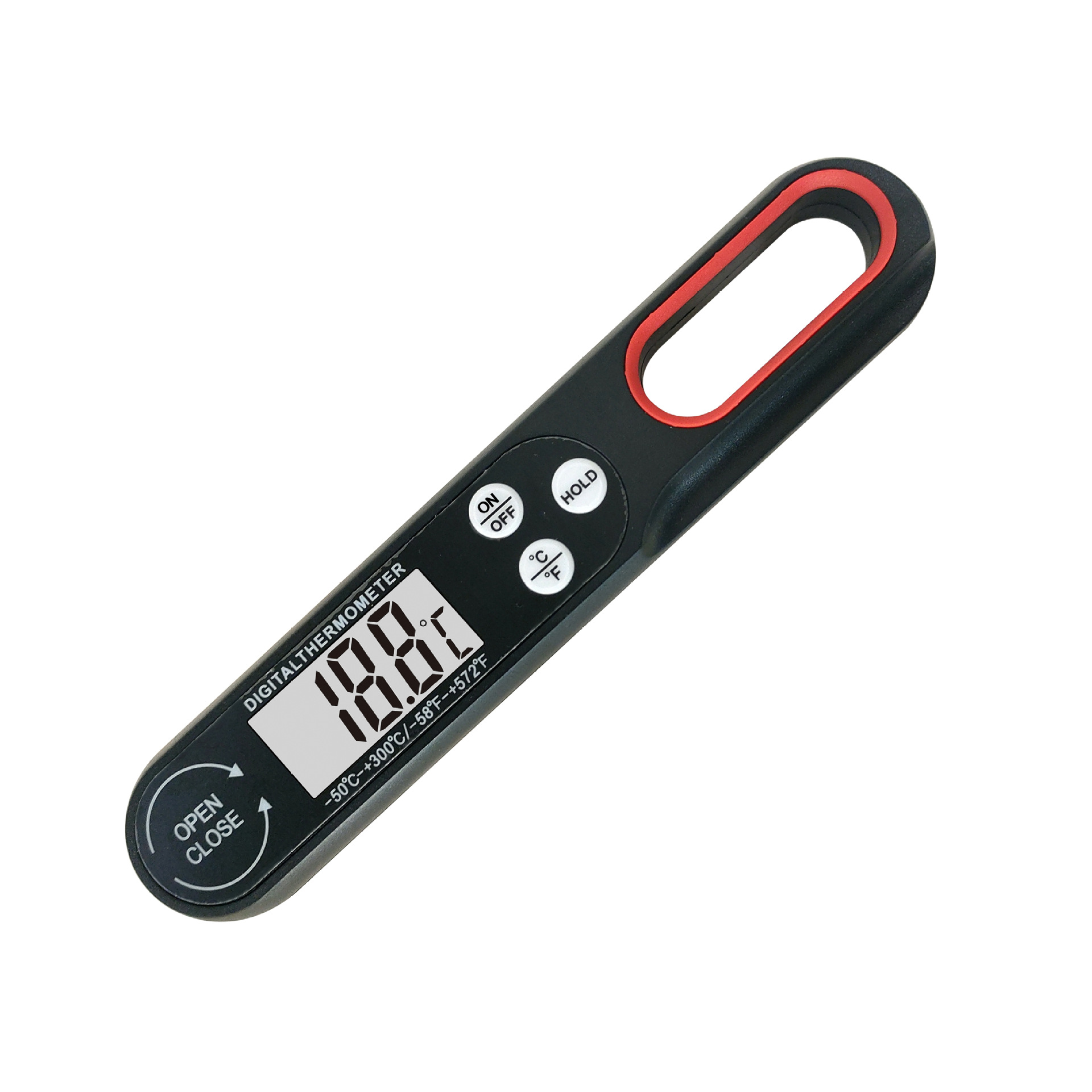 2021 New Electronic Food Thermometer Probe Folding Barbecue Thermometer for Barbecue and Barbecue B1008