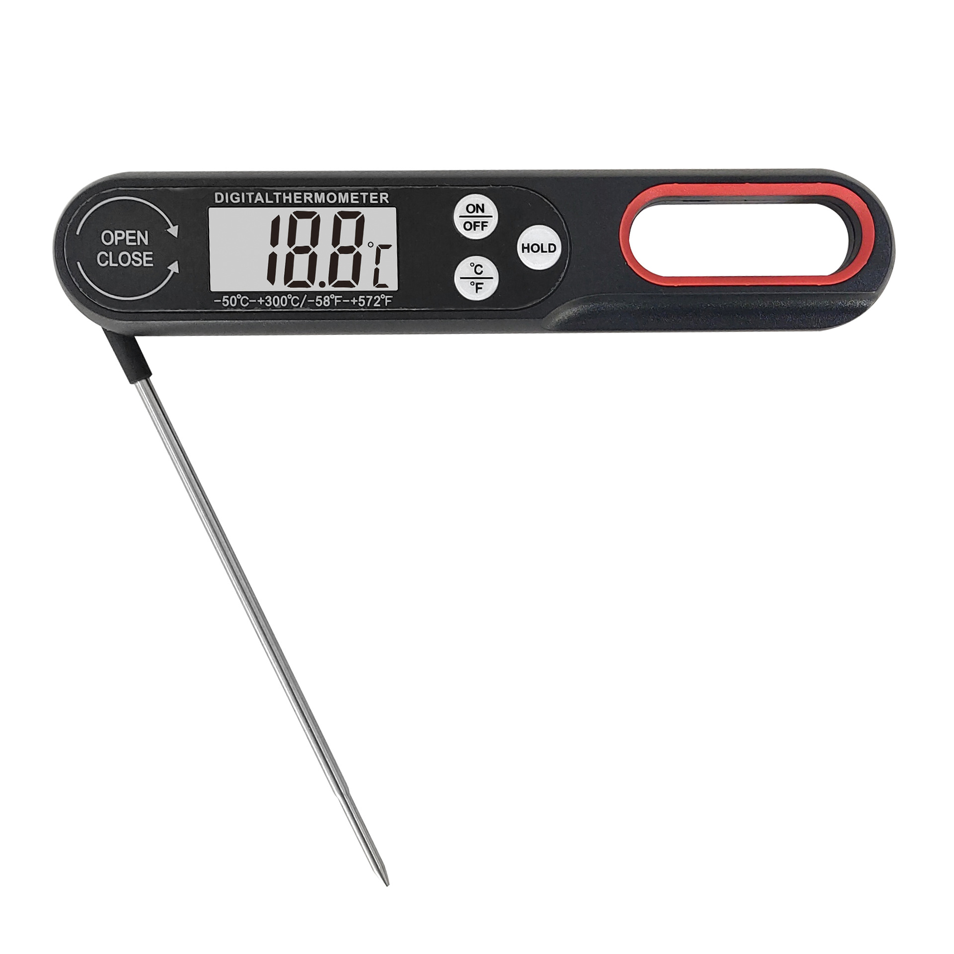 2021 New Electronic Food Thermometer Probe Folding Barbecue Thermometer for Barbecue and Barbecue B1008