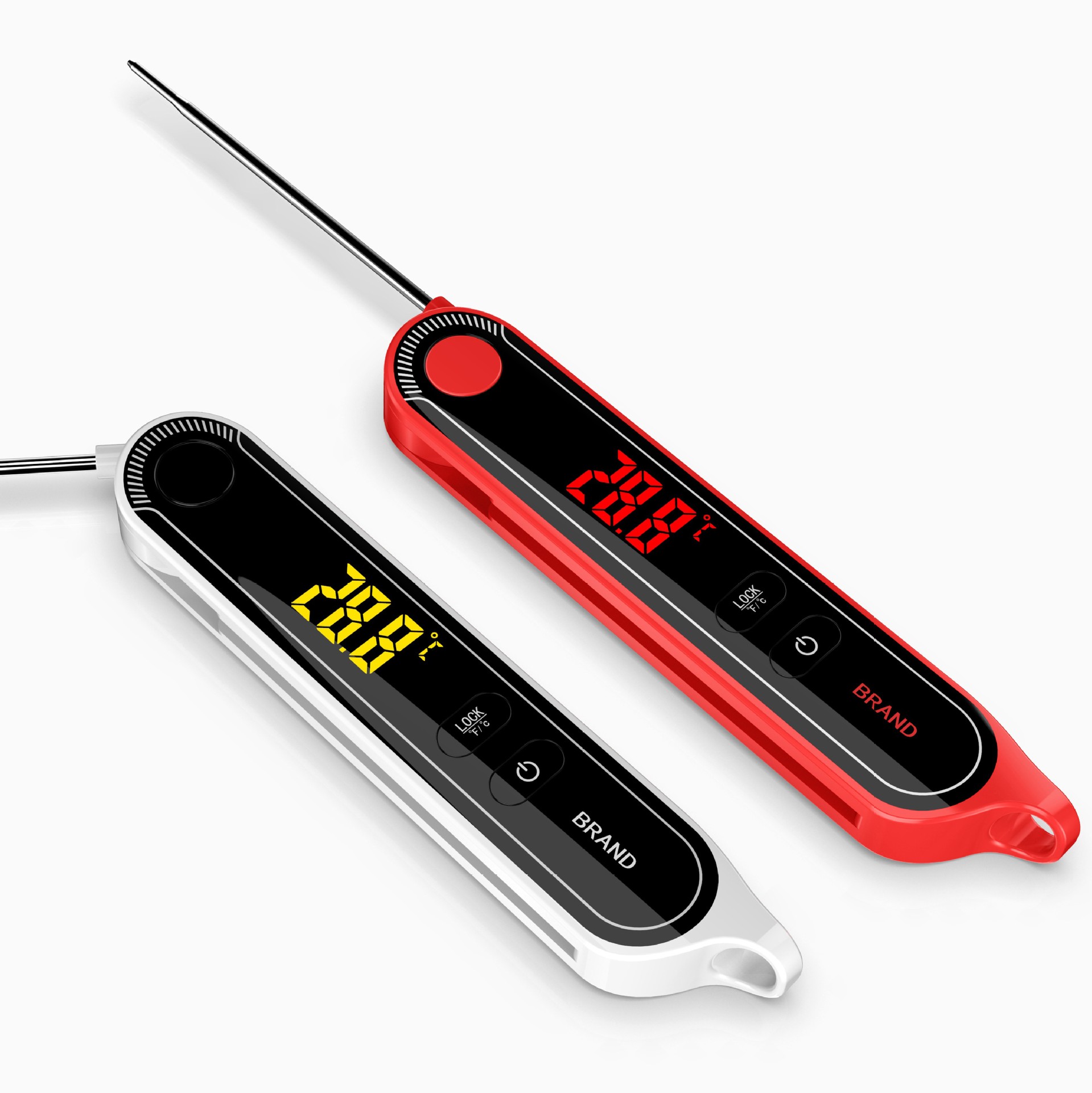 2021 New Electronic Food Thermometer Probe Folding Barbecue Thermometer for Barbecue and Barbecue B1008
