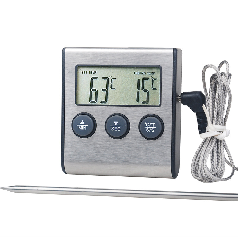 2021 New Electronic Food Thermometer Probe Folding Barbecue Thermometer for Barbecue and Barbecue B1008