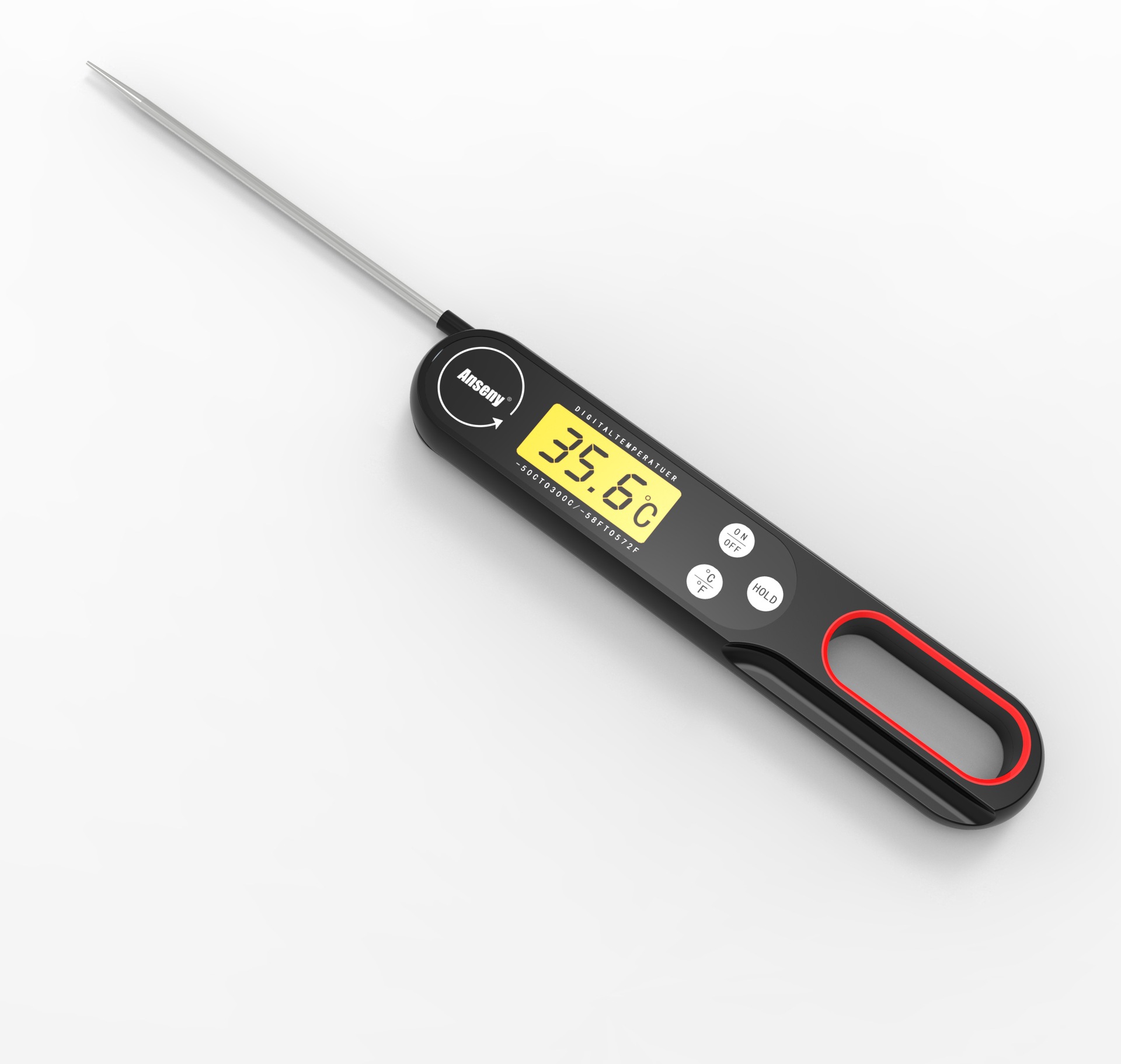 2021 New Electronic Food Thermometer Probe Folding Barbecue Thermometer for Barbecue and Barbecue B1008