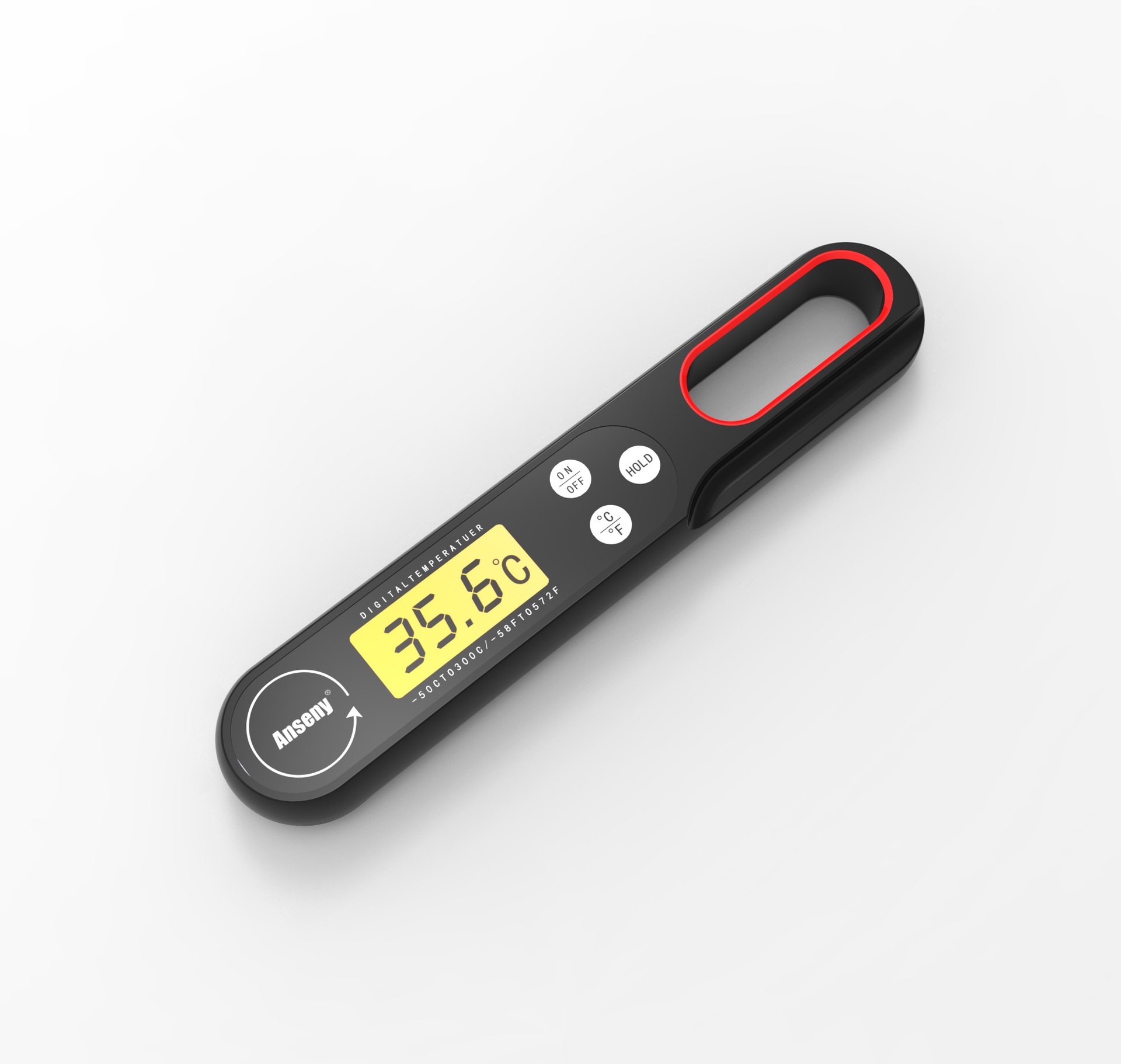 2021 New Electronic Food Thermometer Probe Folding Barbecue Thermometer for Barbecue and Barbecue B1008