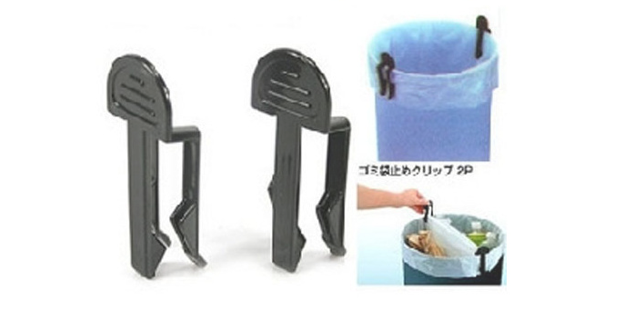 Wholesale trash bin holder black plastic clip (2 pieces) good toughness Wholesale trash bin holder black plastic clip (2 pieces) good toughness