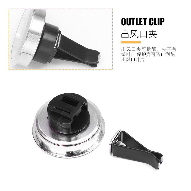 Car Clock Car Thermometer Car Thermometer Luminous Clock Hygrometer Air Outlet Thermometer