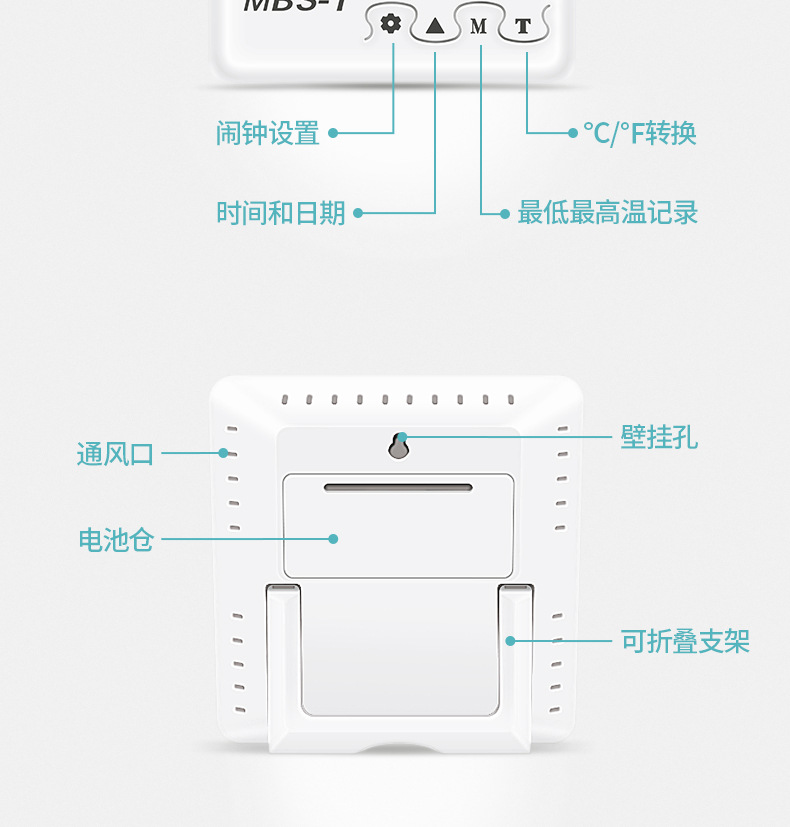 Temperature Moisture Meter Indoor Home Electronic Digital Display Wall-Mounted Baby Room Dry Thermometer Thermometer Temperature Moisture Meter Indoor Home Electronic Digital Display Wall-Mounted Baby Room Dry Thermometer Thermometer