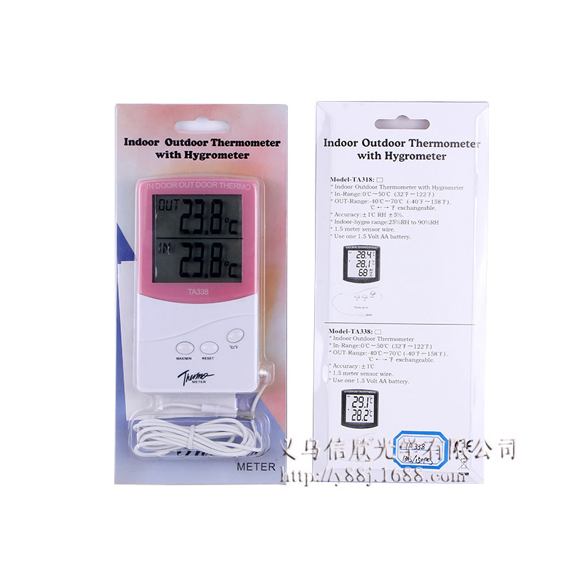 Wholesale Screen Household Thermometer Hygrometer Indoor Thermometer TA338 Factory Direct Sales