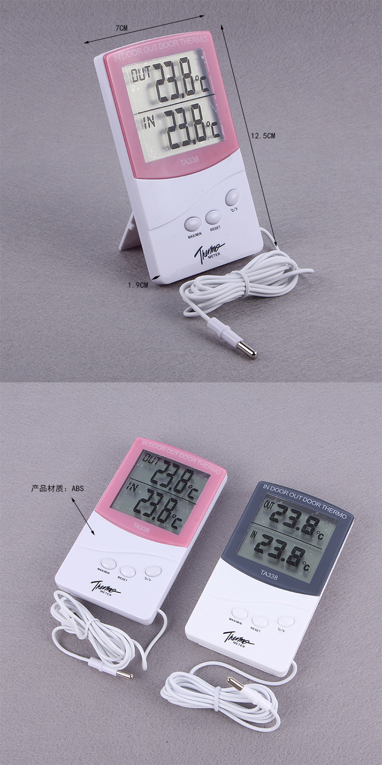 Wholesale Screen Household Thermometer Hygrometer Indoor Thermometer TA338 Factory Direct Sales