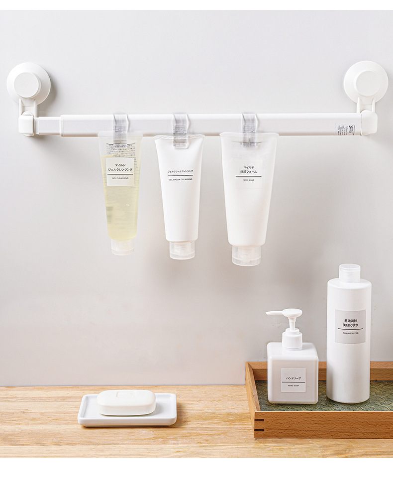 Japanese-Style Transparent Clip Hook Multi-Purpose Plastic Clip Facial Cleanser Toothpaste Clip Bathroom Hanging Storage Clip