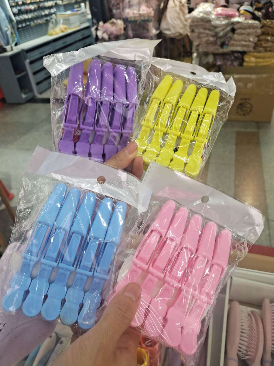 Korean Hairpin Duckbill Clip Pointed Plastic Clip Split Clip Word Clip Hair Clip Two-Color Crocodile Hair Clip