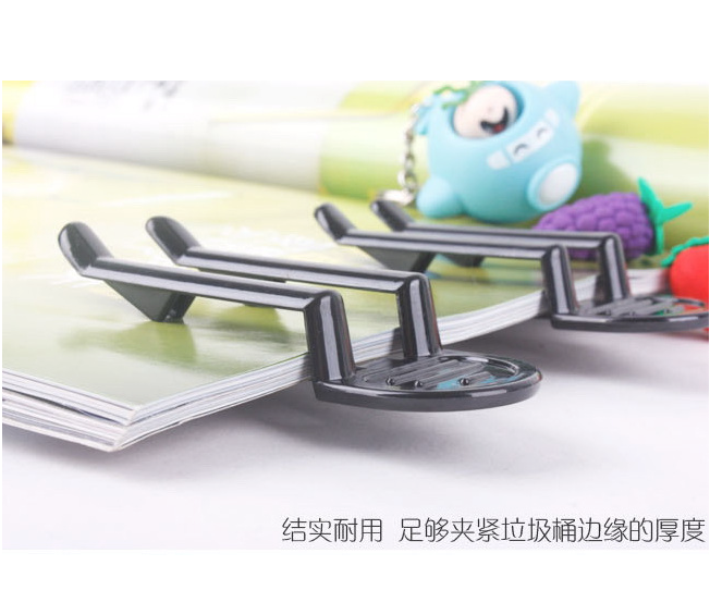 Wholesale trash holder black plastic clip (2 Pack) good toughness Wholesale trash holder black plastic clip (2 Pack) good toughness