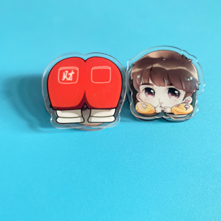 Creative Personality Acrylic Transparent Pp Clip Cartoon Animation Celebrity Related Goods Hand Folder plastic clip