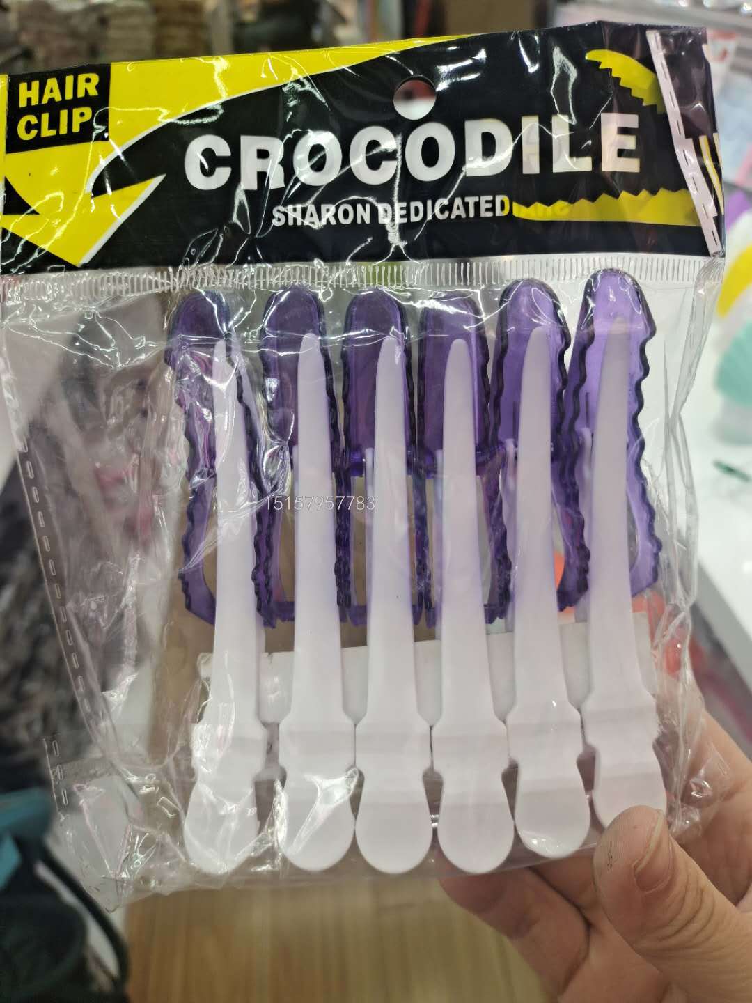 Korean Hairpin Duckbill Clip Pointed Plastic Clip Split Clip Word Clip Hair Clip Two-Color Crocodile Hair Clip