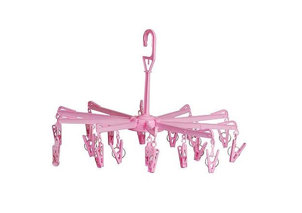Windproof plastic clip drying rack folding travel portable hanger rack plastic hanger