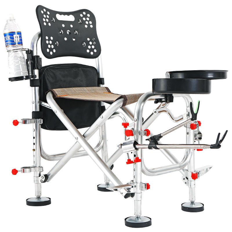 New All Terrain Wild Fishing Chair Folding Fishing Chair Multifunctional Portable Fishing Stool Reclining Seat Fishing Table Fishing Gear
