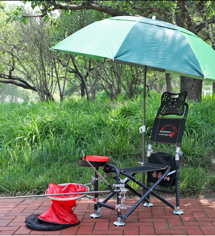 New All Terrain Wild Fishing Chair Folding Fishing Chair Multifunctional Portable Fishing Stool Reclining Seat Fishing Table Fishing Gear