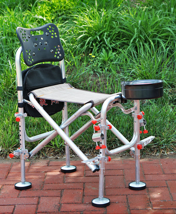 New All Terrain Wild Fishing Chair Folding Fishing Chair Multifunctional Portable Fishing Stool Reclining Seat Fishing Table Fishing Gear