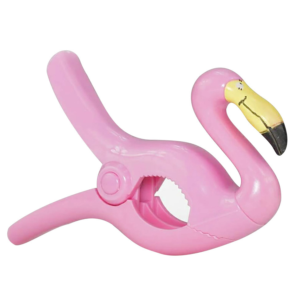 plastic clip Plastic Cute Animal Flamingo Dolphin Parrot Sun Chair Beach Towel Windproof Clip Towel Clamp