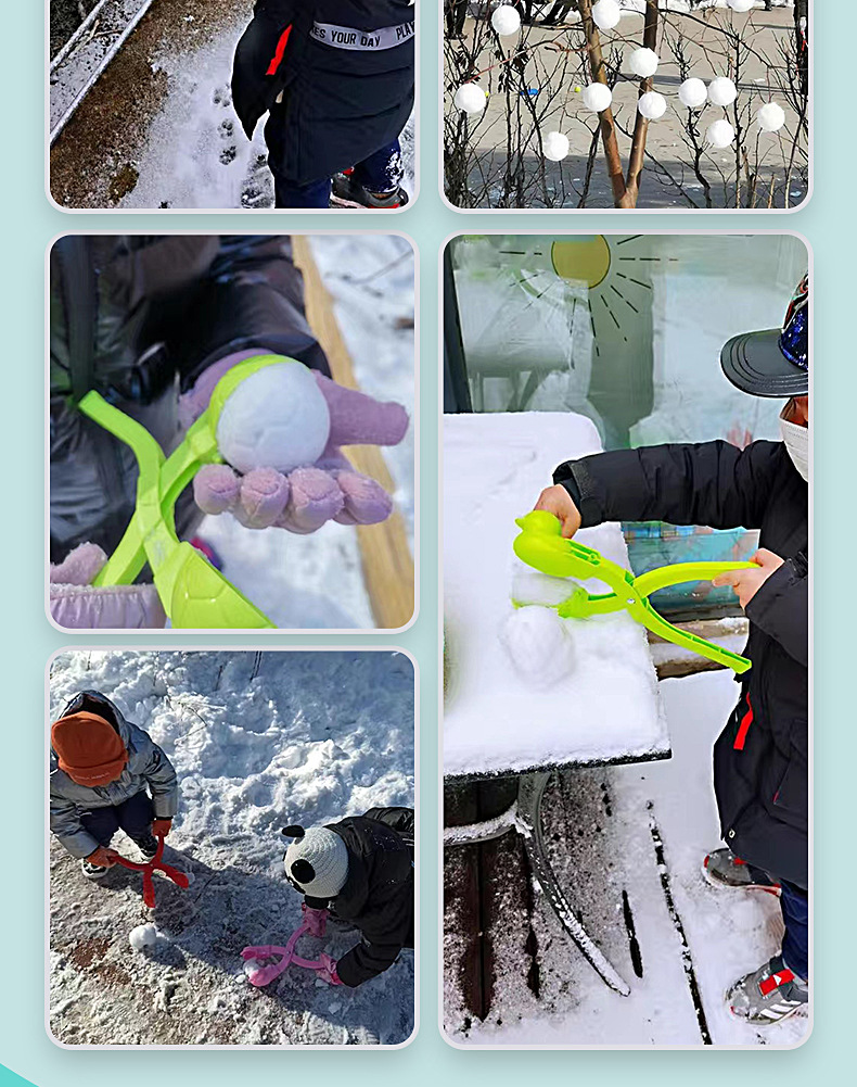 Outdoor Snow Toy Big Duck Snowball Clip Snowman Snow Clip Snowball Fight Toy Plastic Clip Snow Device Love Snow Clip