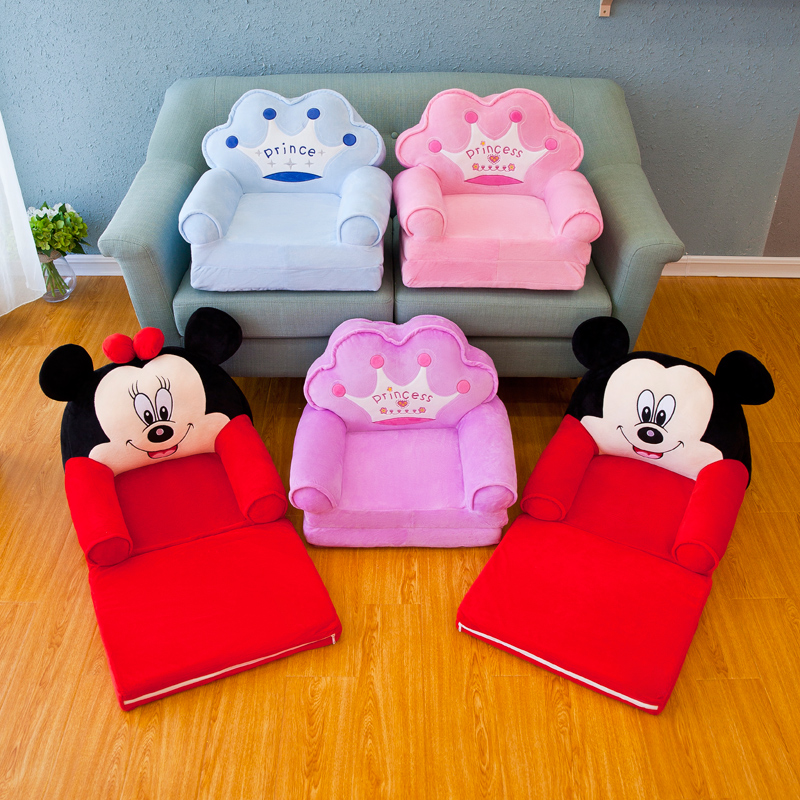 Folding Children&#039;s Sofa Lazy Sofa Plush Toy Cartoon Sofa Stool