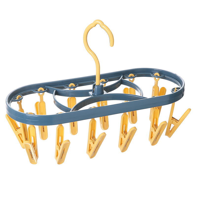 plastic clip Windproof Drying Rack Multi-Functional Plastic Underwear Socks Clothes Clip Simple Plain Clothes Hanger
