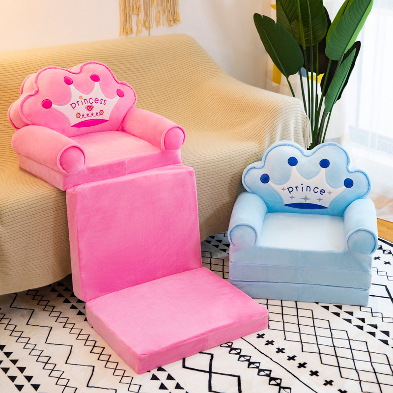 Lengthened Children&#039;s Folding Sofa Kindergarten Baby Seat Stool Lazy Lying Sleeping Sofa Removable and Washable Hair Generation