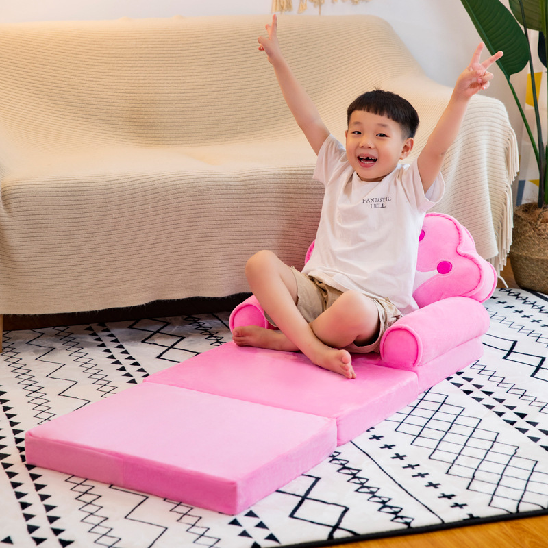 Lengthened Children&#039;s Folding Sofa Kindergarten Baby Seat Stool Lazy Lying Sleeping Sofa Removable and Washable Hair Generation