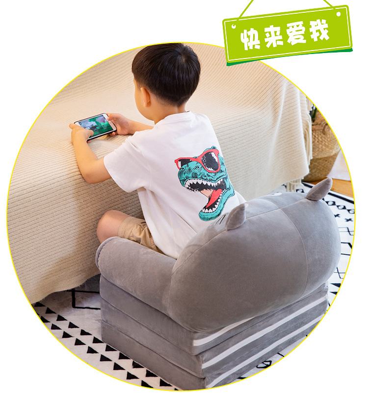 Lengthened Children's Folding Sofa Kindergarten Baby Seat Stool Lazy Lying Sleeping Sofa Removable and Washable Hair Generation