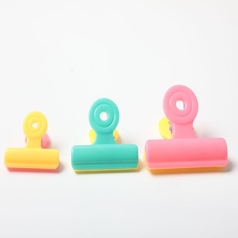 Plastic Clip Two-Color File round Color Ticket Clips Material Storage Mosquito plastic clip