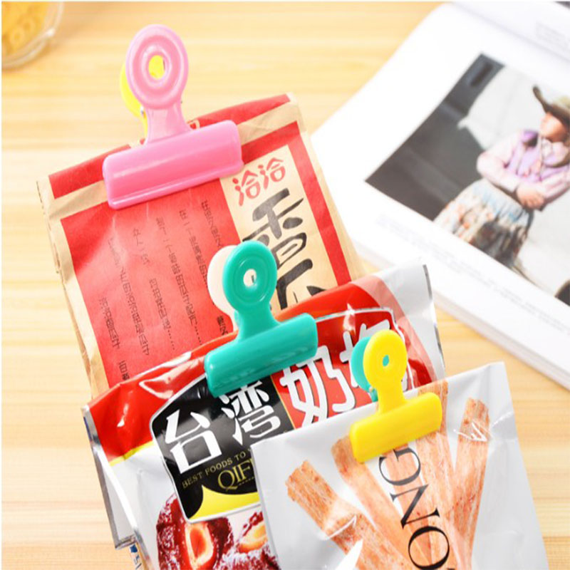 Plastic Clip Two-Color File round Color Ticket Clips Material Storage Mosquito plastic clip
