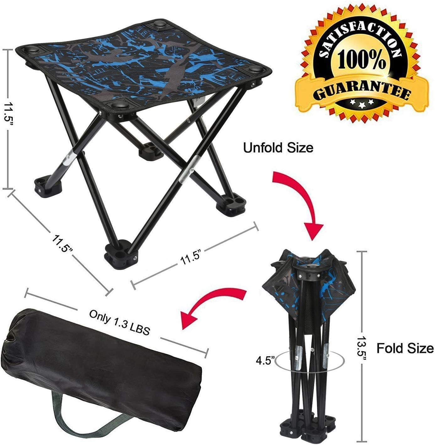 Cross-Border Supply Outdoor Camping Folding Stool Camouflage Fishing Stool Art Sketching Portable Stool Train Bench