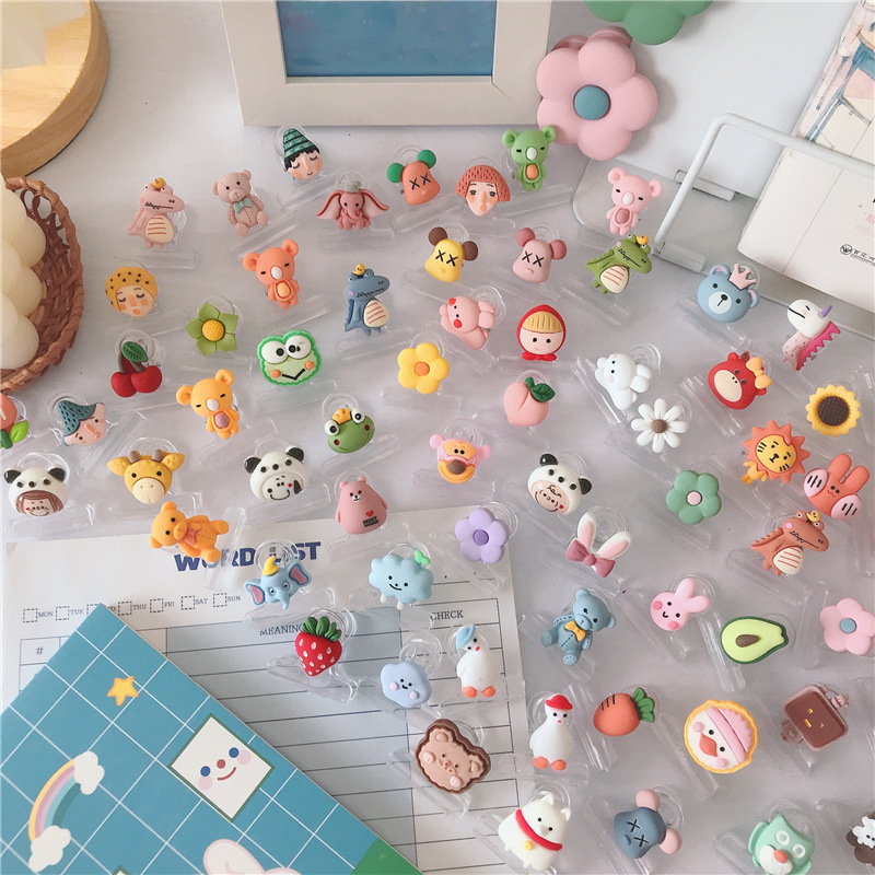 Creative Cartoon Book Holder Paper Bill Storage Paper Pp Clip More than Binder Clip Cartoon plastic clip