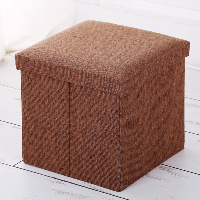 Simple Fabric Storage Stool Folding Shoe Changing Stool Footstool Can Sit Covered Storage Box Stool Custom Simple Fabric Storage Stool Folding Shoe Changing Stool Footstool Can Sit Covered Storage Box Stool Custom