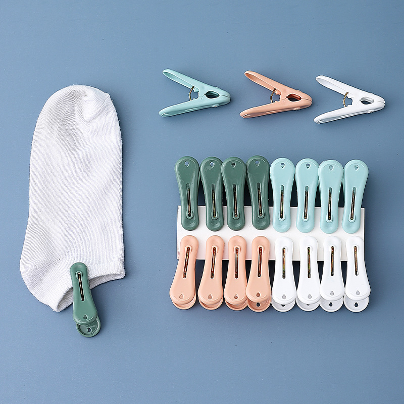 plastic clip Multi-Functional Clothes Clip Quilt Wind and Skid Fixed Clip Pp Plastic Trumpet Underwear Clip