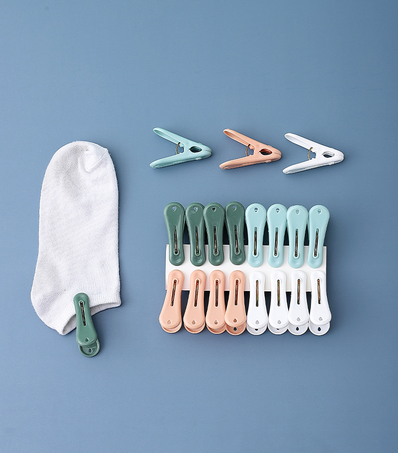 plastic clip Multi-Functional Clothes Clip Quilt Wind and Skid Fixed Clip Pp Plastic Trumpet Underwear Clip