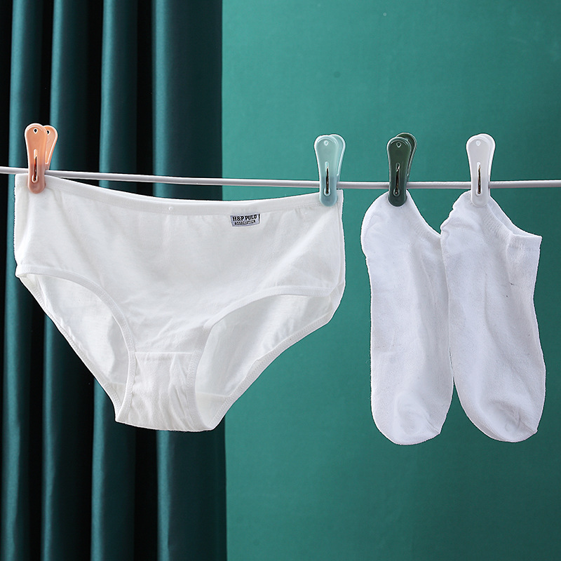 plastic clip Multi-Functional Clothes Clip Quilt Wind and Skid Fixed Clip Pp Plastic Trumpet Underwear Clip