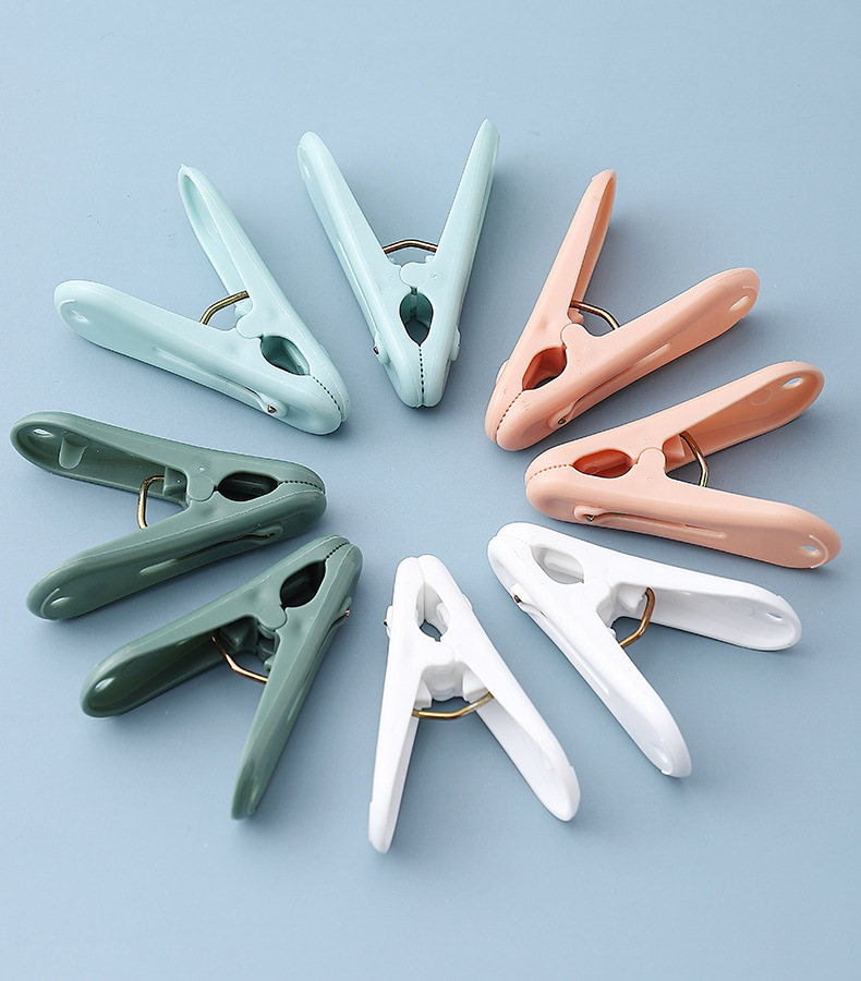 plastic clip Multi-Functional Clothes Clip Quilt Wind and Skid Fixed Clip Pp Plastic Trumpet Underwear Clip