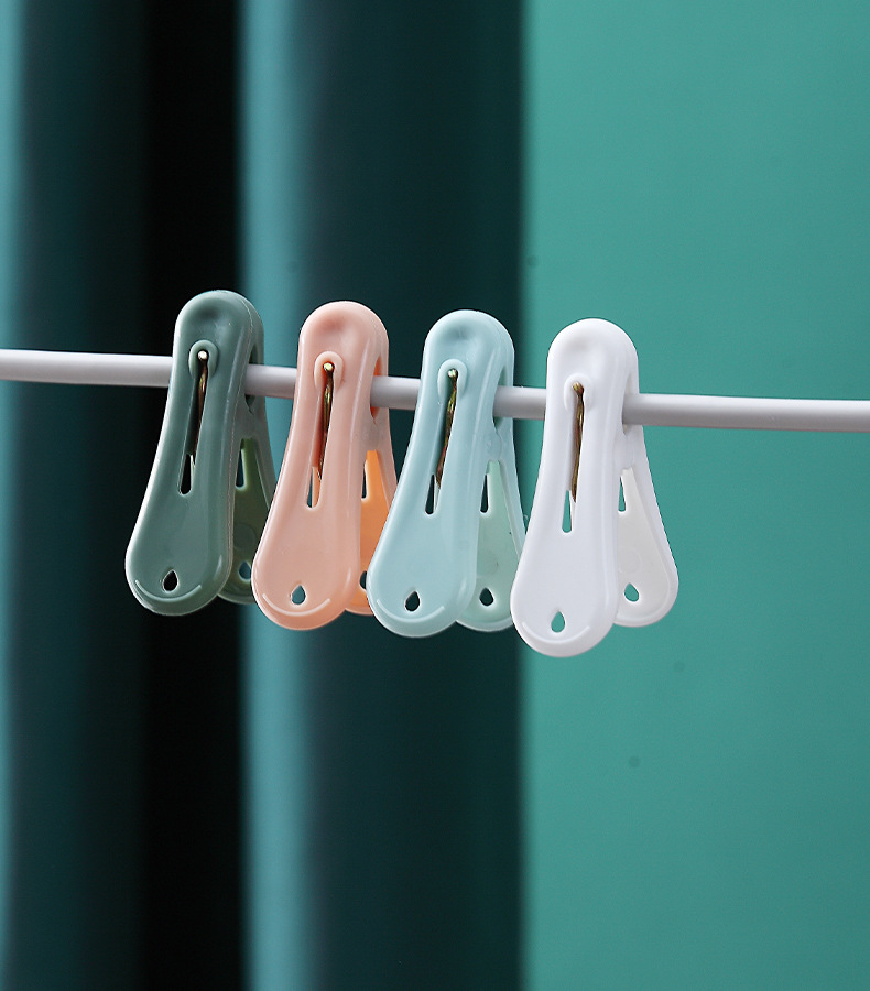 plastic clip Multi-Functional Clothes Clip Quilt Wind and Skid Fixed Clip Pp Plastic Trumpet Underwear Clip