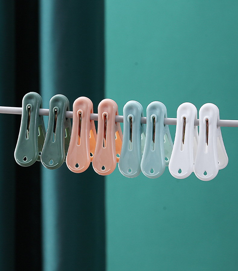plastic clip Multi-Functional Clothes Clip Quilt Wind and Skid Fixed Clip Pp Plastic Trumpet Underwear Clip