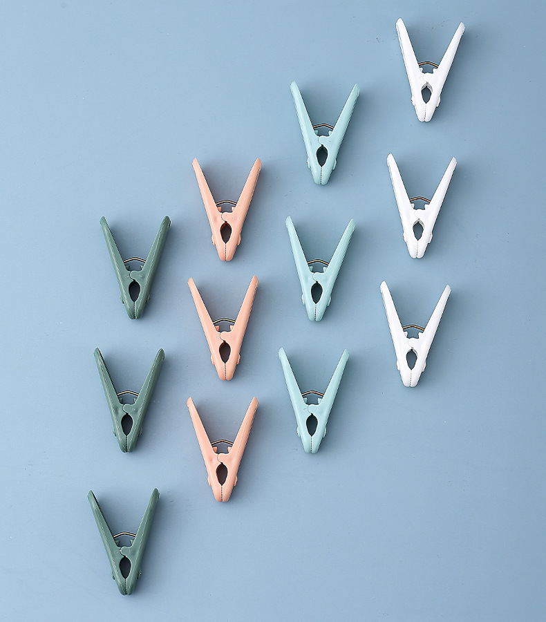 plastic clip Multi-Functional Clothes Clip Quilt Wind and Skid Fixed Clip Pp Plastic Trumpet Underwear Clip