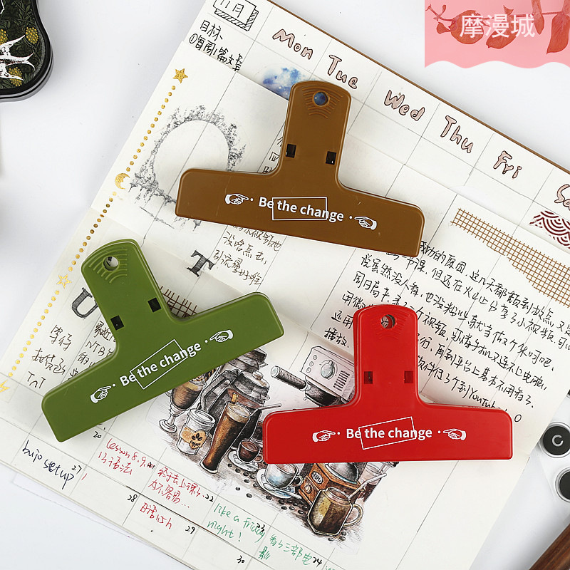 New Color Retro Plastic Clip Notebook Ticket Clips plastic clip