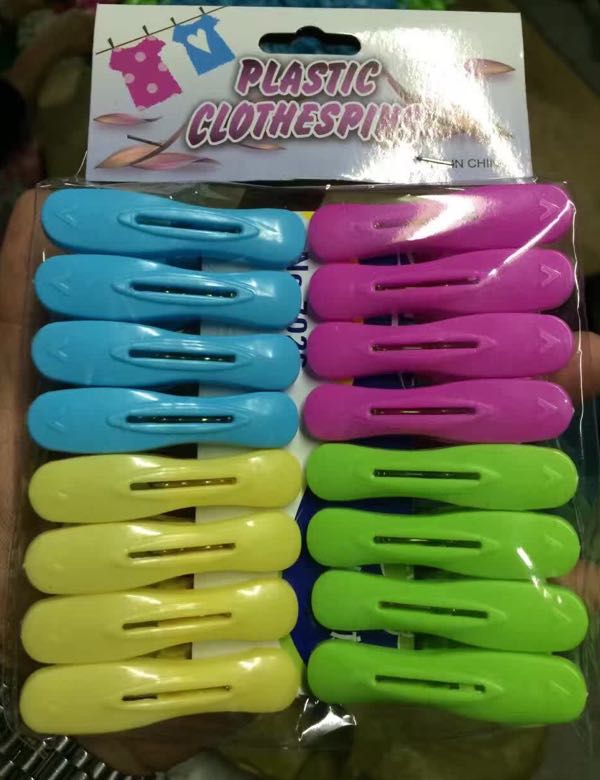 The Plastic clip clothespin.