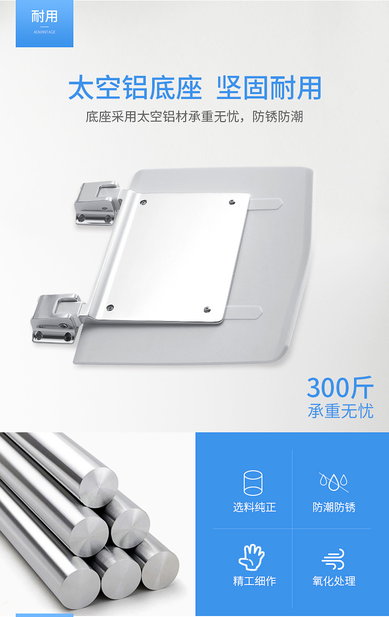 Bathroom folding non-slip stool barrier-free bath seat porch change shoes seat bathroom folding shower stool Bathroom folding non-slip stool barrier-free bath seat porch change shoes seat bathroom folding shower stool