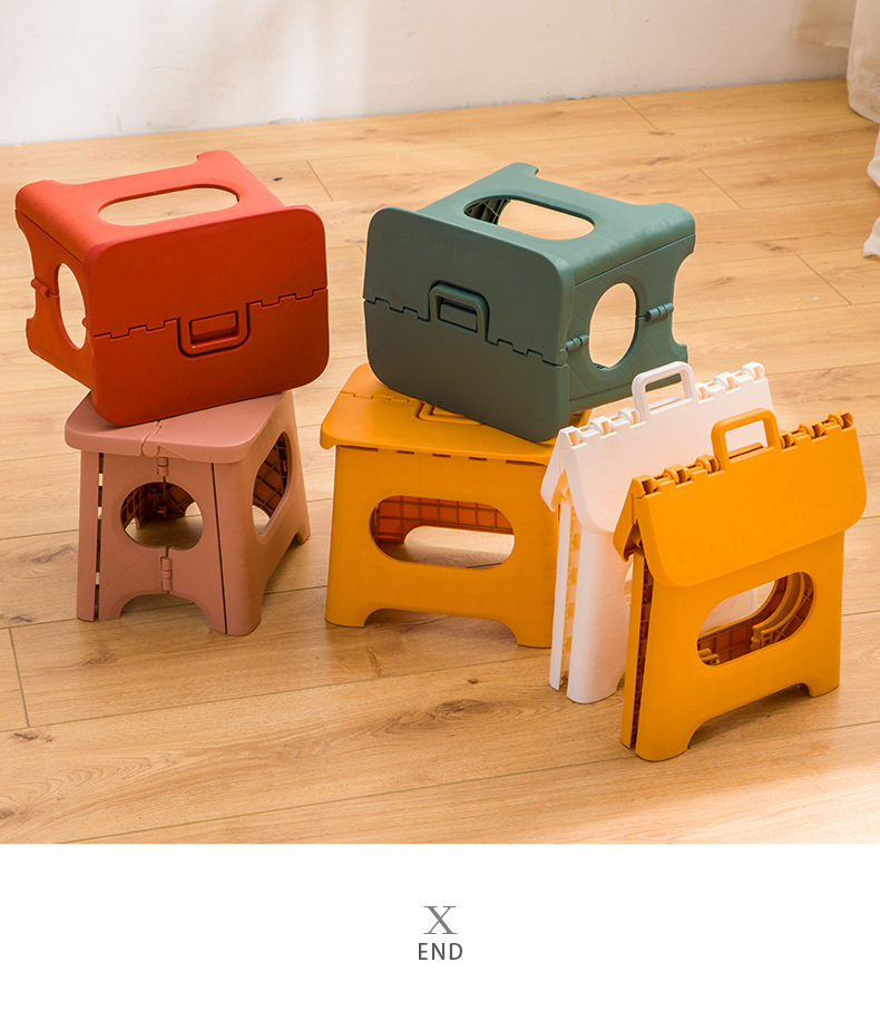 Portable Plastic Folding Stool Outdoor Fishing Stool Train Maza Small Bench Kindergarten Children Bench Adult Low Stool