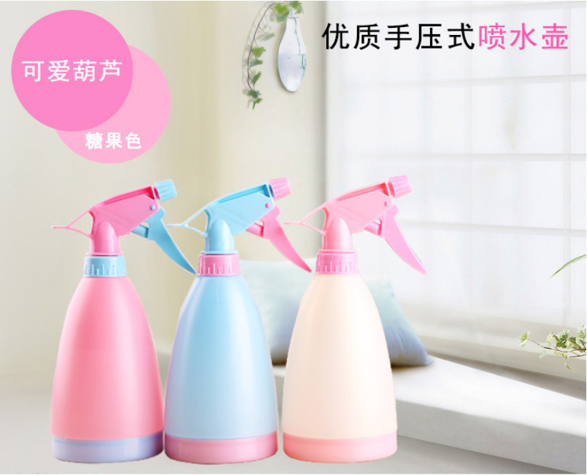Hand Pressure Candy Color Watering Pot Watering Can Spray Pot Sprinkling Can Gardening Watering Sprayer Small Spray Bottle