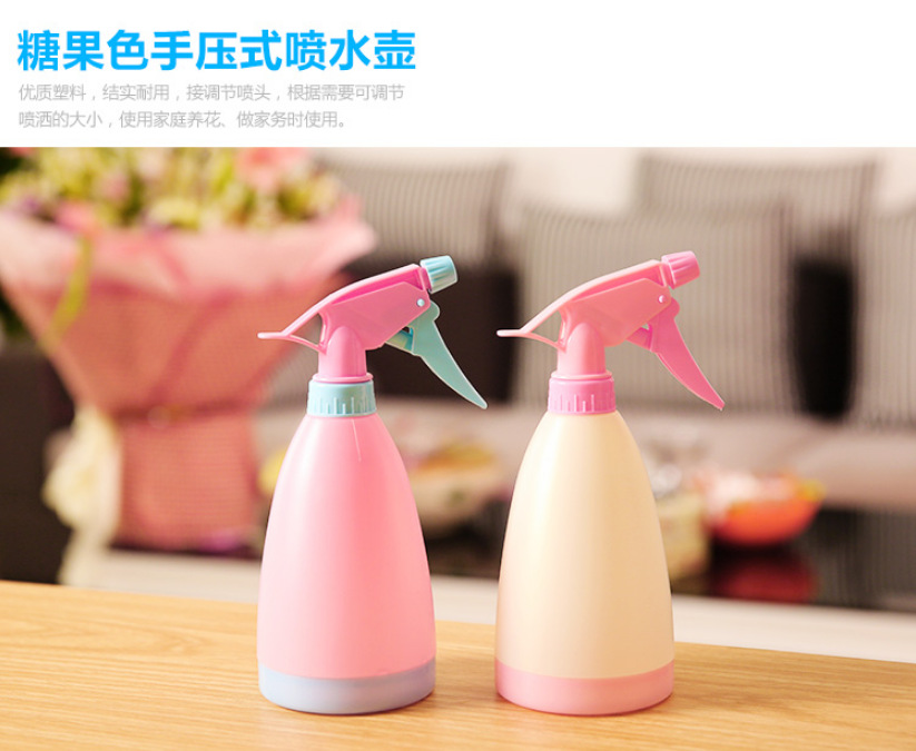 Hand Pressure Candy Color Watering Pot Watering Can Spray Pot Sprinkling Can Gardening Watering Sprayer Small Spray Bottle