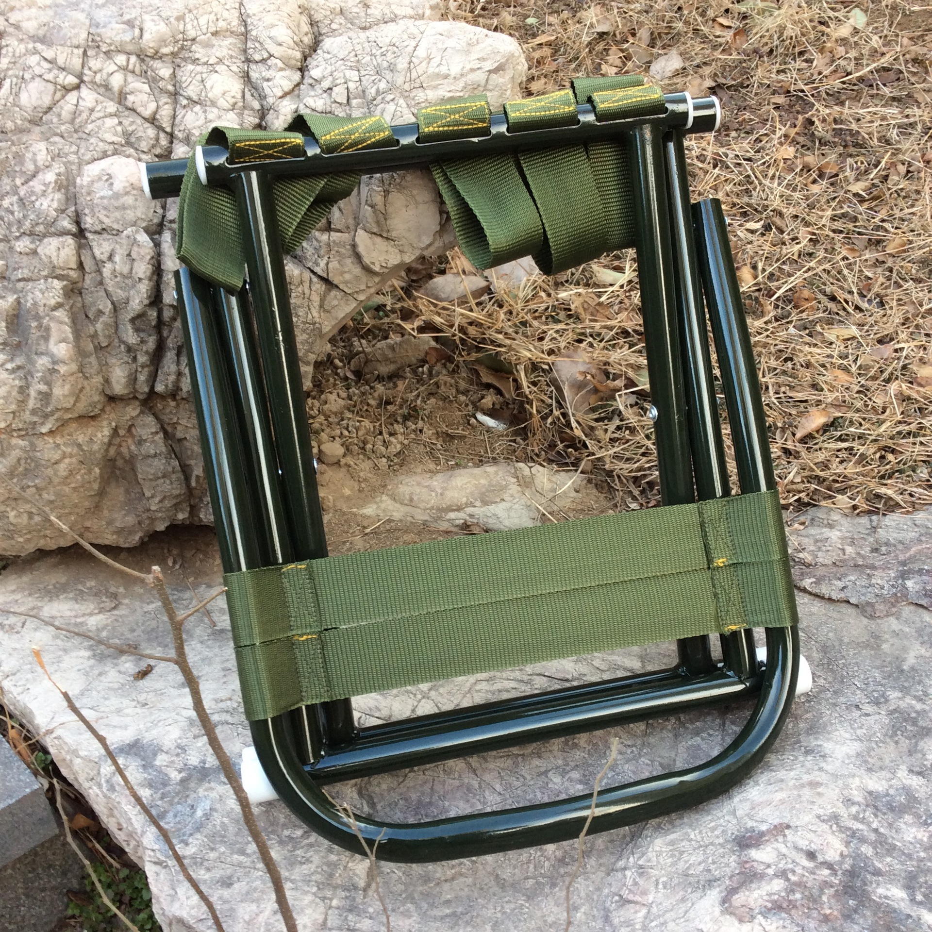 Wholesale Backrest Thickened Military Maza Portable Train Outdoor Self-Driving Car Folding Stool Fishing Chair Small Bench