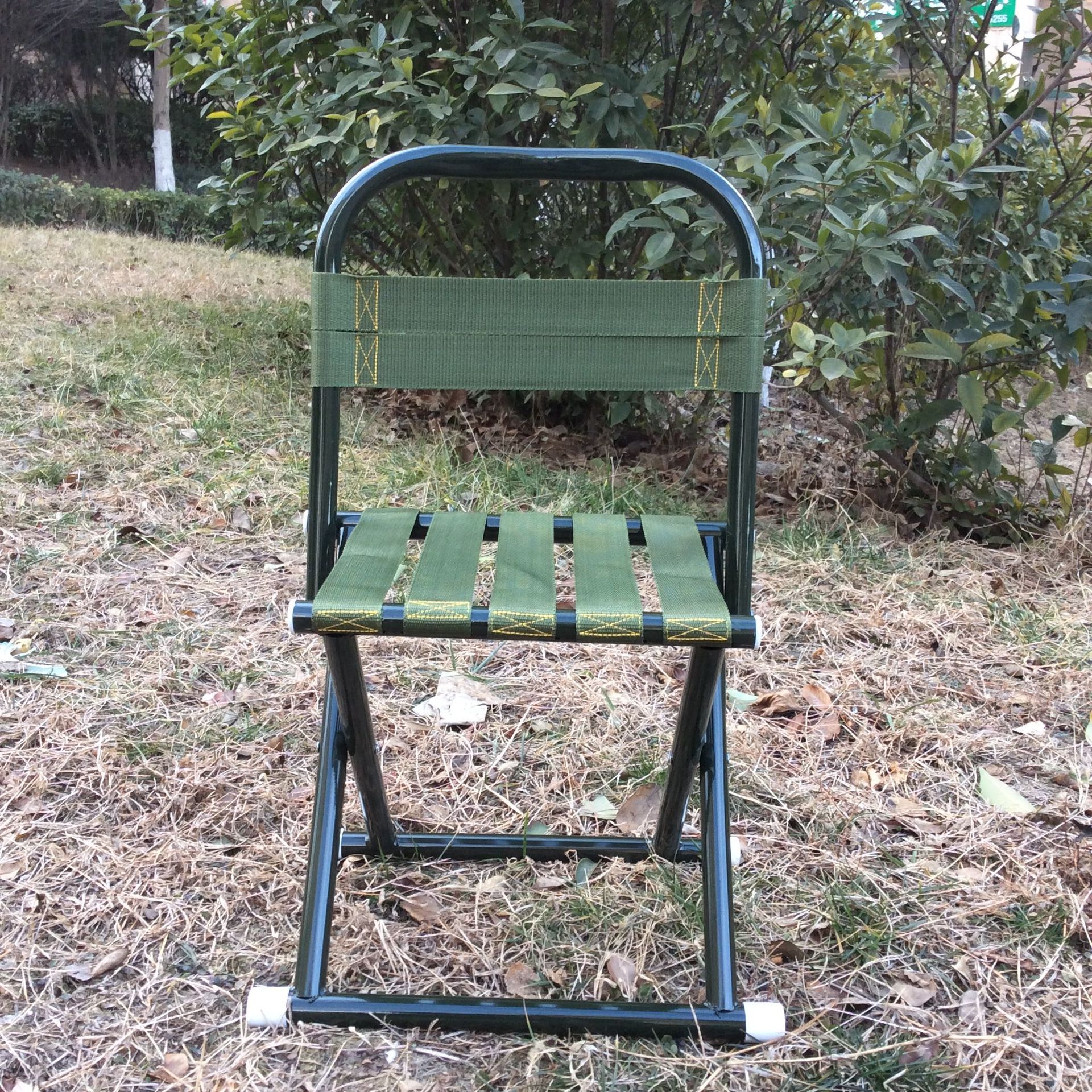 Wholesale Backrest Thickened Military Maza Portable Train Outdoor Self-Driving Car Folding Stool Fishing Chair Small Bench