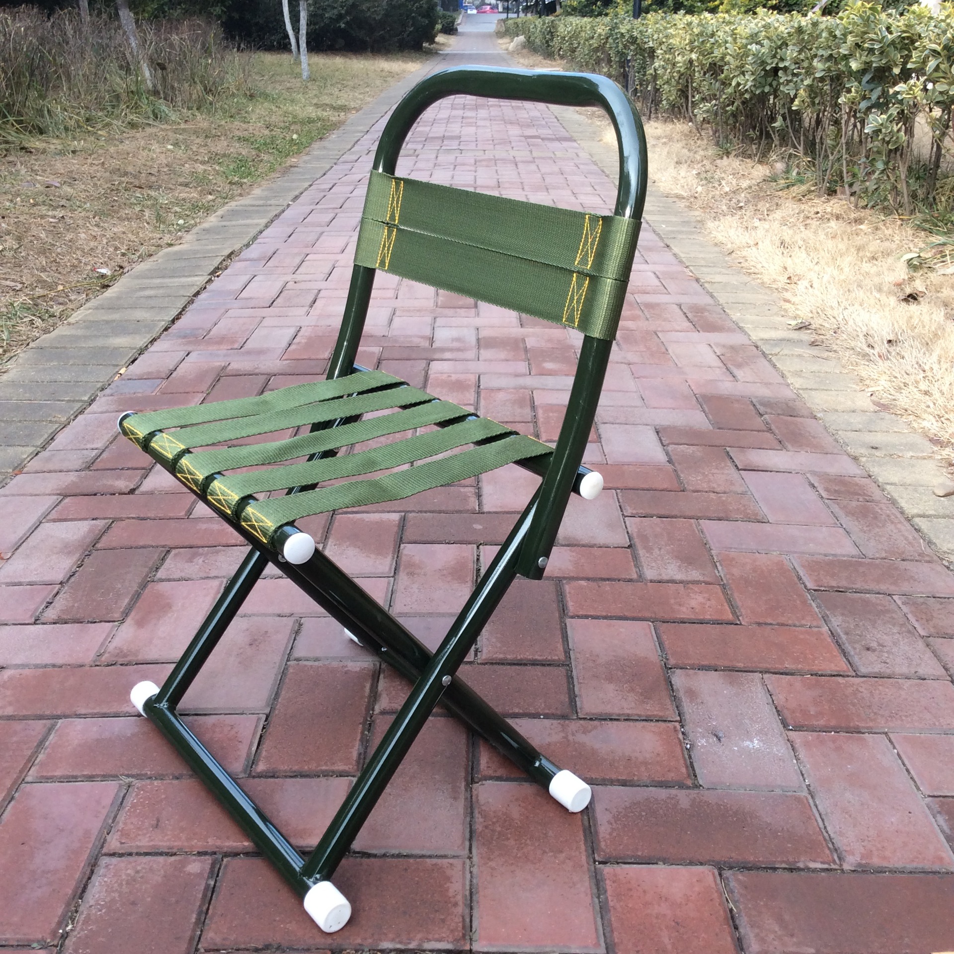 Wholesale Backrest Thickened Military Maza Portable Train Outdoor Self-Driving Car Folding Stool Fishing Chair Small Bench