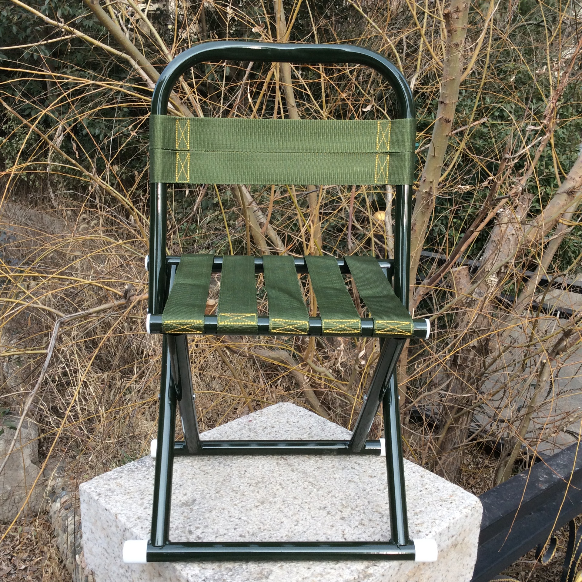 Wholesale Backrest Thickened Military Maza Portable Train Outdoor Self-Driving Car Folding Stool Fishing Chair Small Bench