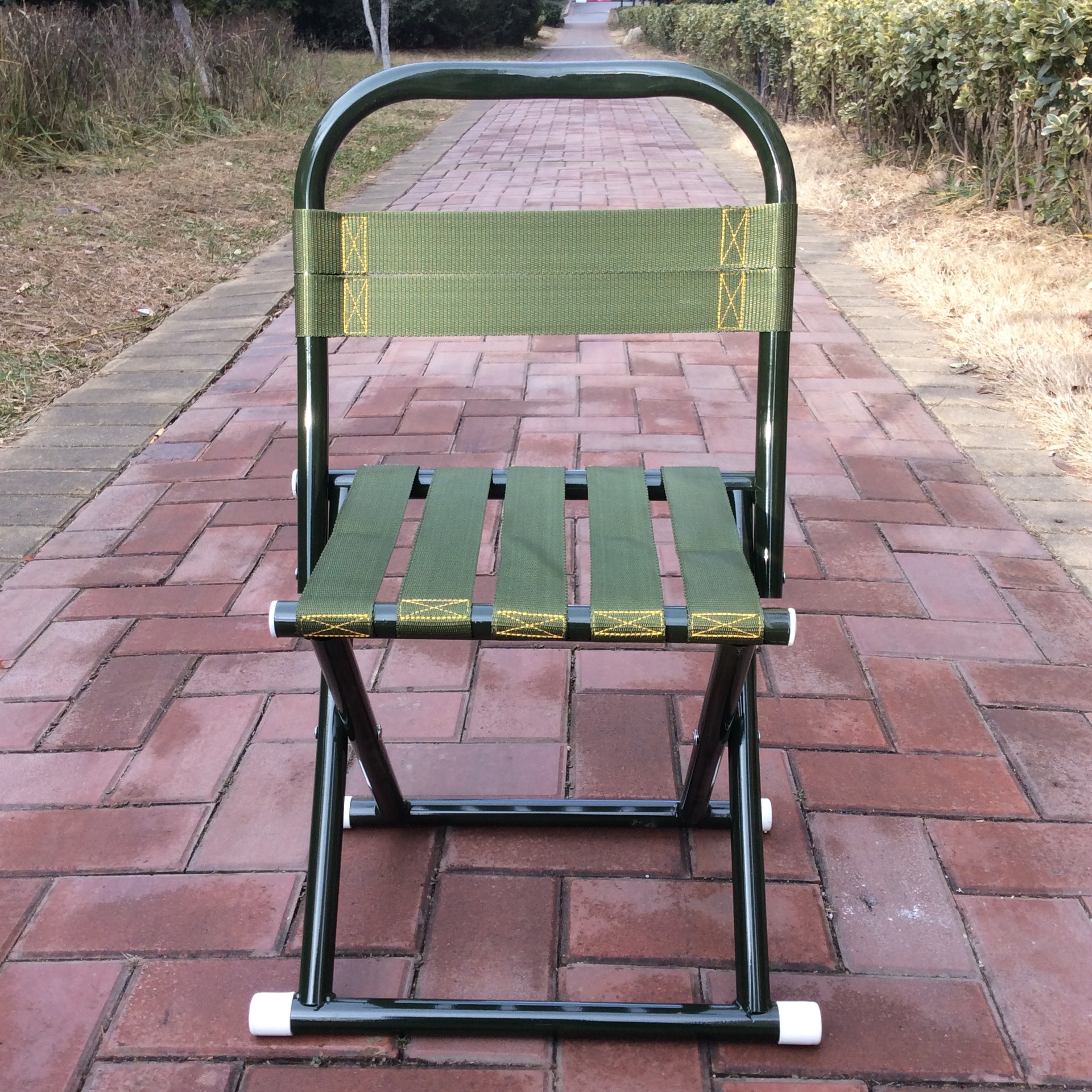 Wholesale Backrest Thickened Military Maza Portable Train Outdoor Self-Driving Car Folding Stool Fishing Chair Small Bench
